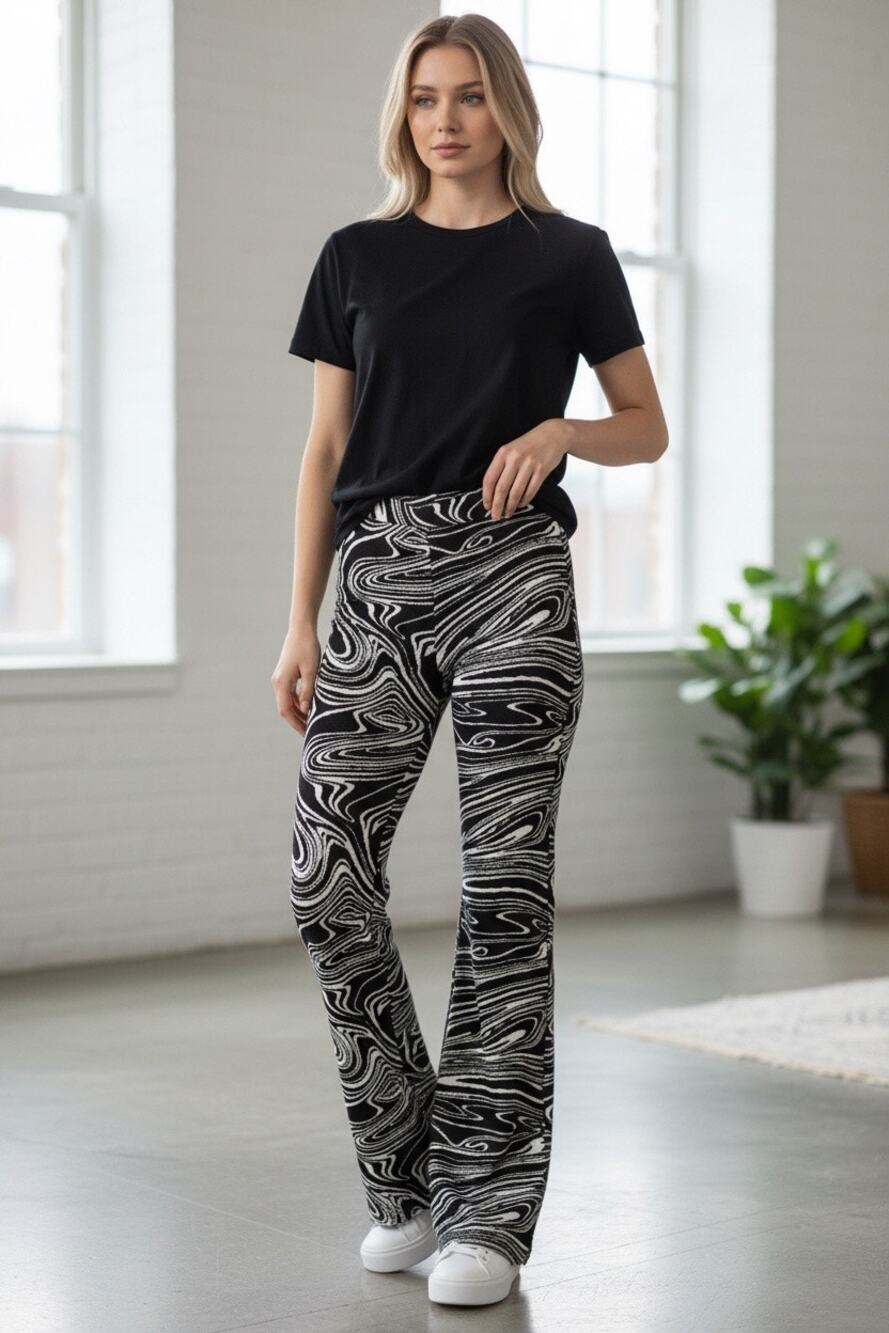 Zara marbled knit zebra sweater pants